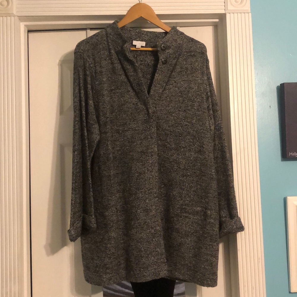Grey knit blazer